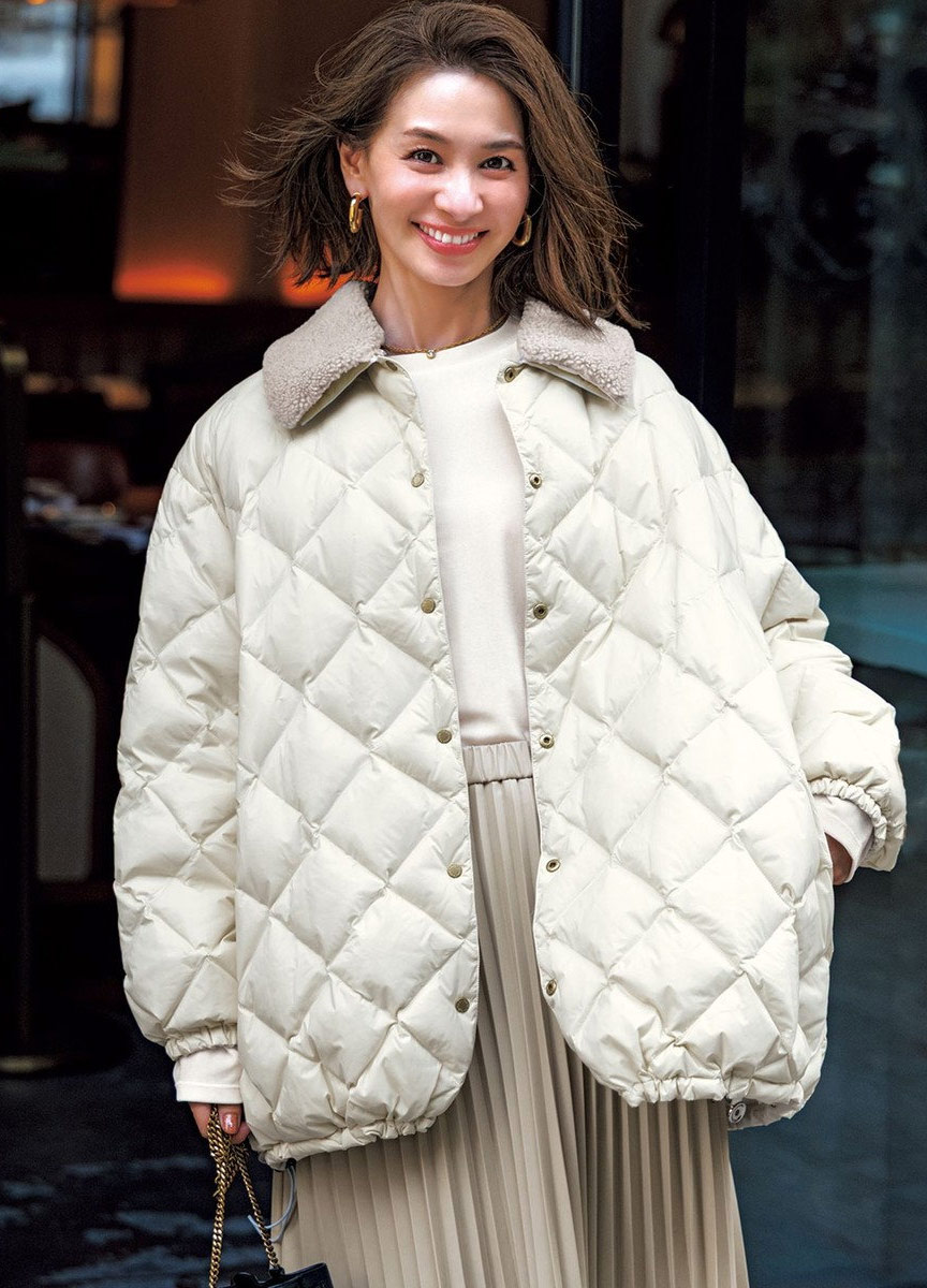 毛領拼接雙穿羽絨外套